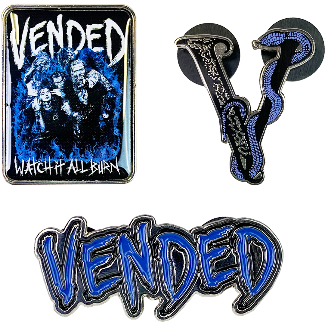 Vended Egraved Metal Pin Set